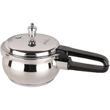 Pristine Tri Ply Induction Base Stainless Steel Handi Pressure Cooker, Silver / 2.5 Ltrs
