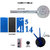 Vibrandz DIY Analog Wall Clock Black and Blue Color - CLWC110BU2