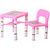 NHR Portable learning kids table chair (Pink)