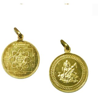 J F Saraswati Gold Plated Locket
