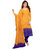 Pakistani Style Orange & Blue Embroidered Chiffon Designer Suit KH00100 (Unstitched)