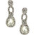 Anuradha Art Silver Finish Studded White Colour Shimmering Stone Party Wear Fancy Long Earring For Women/Girls