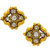 Anuradha Art Golden Colour Styled With Studded White Colour Stone Traditonal Long Earrings For Women/Girls