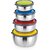 containerl - 350 ml, 650 ml, 950 ml, 1250 ml Stainless Steel Food Storage  (No. of Pieces 4, Multicolor)