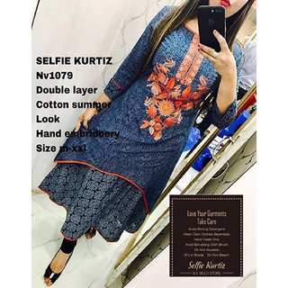 Double layered selfie kurtis online sale