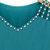 Fashion temperament Diamond Pleated V-neck strap Slim Asymmetric Turquoise Dress By Klick2Style