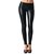 Black Skinny Fit St reachable PU Coated Faux Leather Look Like Jeggings