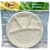 EZEE NATURAL FIBRE 4 COMPARTMENT BAGASSE ROUND PLATE 10PCS (PACK OF 5)
