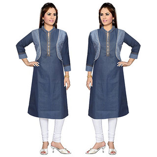 Rose Like Red Color Georgette Kurti For Jeans |Long Kurti ...