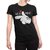 Lips Impex Black Printed Round Neck Tshirts For Women