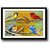Colorful Birds on a Branch  framed wall painting