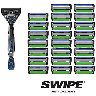 Buy 24 Count 6-Blade Premium Razor Kit by SWIPE Online @ ₹4798 from ...