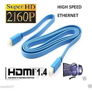 HDMI To HDMI Flat Cable High Speed 1.4v 1080p 1.5mt.