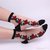 2 Transparent Lace Socks Crystal Silk Material Spring Summer Black  Red Flower Brand Quality Women Socks