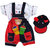 Prejon Dungaree For Boys  Girls Party Embroidered Cotton