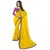 Triveni Yellow Chiffon Self Design Saree With Blouse