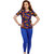 Goodluck Swimming Costume for Womens,Multi-Coloured Swimwear Lycra T-Shirt With Swimming Full Pant (Nisha-32)