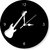 ENA DECOR WALL CLOCK GUITAR CLOCK017 MDF WOODEN