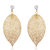 Spargz Gold Plated Party Wear Long Dipping Natural Real Leaf Drop Earrings For Women AIER 783