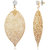 Spargz Gold Plated Party Wear Long Dipping Natural Real Leaf Drop Earrings For Women AIER 783
