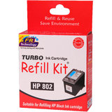 Turbo ink refill kit for HP 802 Black ink cartridge
