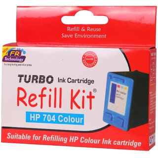 Turbo ink refill kit for  HP 704 color ink cartridge offer