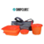 Topware Plastic Orange Lunch Box With Insulated Bag - (No. of Pieces 4)