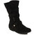 Bruno Manetti Women Suede Leather Black Casual Boots