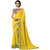 Deepfashion Yellow Georgette Embroidered Saree With Blouse