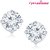 MEENAZ ABSOLUTE CLASSIC SOLITAIRE RHODIUM PLATED CZ EARINGS T127