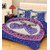 Textile Home 100cotton jaipuri rajwada pickock design blue double bedsheet with 2 pillow cover