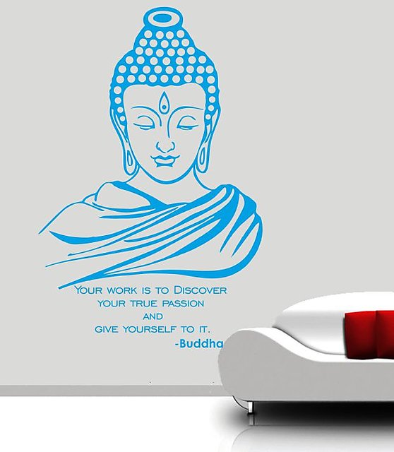 The Décor House bhudha ji wall stickergod _bhagwan ji wall sticker(48X48)