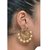 Meia Gold Plated Brown Alloy Chandbali For Women