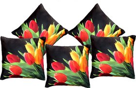 AS Non Fabric Set of 5 3D Printed Attactive Design Digital Cushion covers