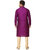 Abc Garments Purple Silk Self  DesignKurta Pyjama Sets