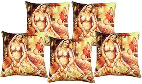 AS Set of 5 pcs of 3D Printed superior quality Digital Cushion Covers 16 inch X 16 inch
