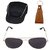 Abloom Black caps with sunglasses and keychain  Men Combo
