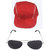 Abloom red caps with sunglasses Men Combo