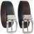 Tahiro Black Leather Casual Reversible Belt - Pack Of 2