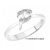 Vighnaharta initial ''P'' Alphabet (CZ) Silver and Rhodium Plated Ring For Girls - VFJ1185FRR16