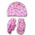 FeatherTouch New Born Baby Cap , Mittens Booties Combo Set , 0-3 months, Infant , Pink