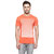 Gespo Orange Round Neck Summer Tshirt For Men