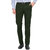 AD &  AV Green Regular Fit Formal Flat Trousers