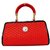 Bagizaa Medium Red Silk-WorkWomens And Girls Party Clutch