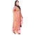 Devam Women's Peach and Gold Silk Banarsi Woven Handloom Dupatta