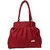 Bagizaa Maroon PU Handbag For Women With Zip Closure ,Fixed Strap