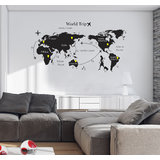 New Way Decals-Wall Sticker (9674) ''Map For The World Trip''