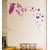 New Way Decals-Wall Sticker (75104) ''Pink Leaves With Flying Butterflies''