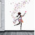 New Way Decals-Wall Sticker (9673) ''Girl Dressed With Flowers''