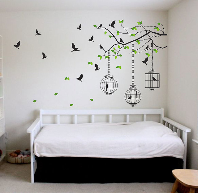 New Way Decals Wall Sticker 9670 Freedom Of Caged Birds